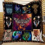 cute owl with dreamcatcher quilt blanket abc07114029 d2316618