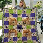 cute pomeranian quilt blanket great customized blanket gifts for birthday christmas thanksgiving