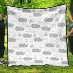 cute rhino heart pattern dhcdhc dt1910 quilt blanket d2316311