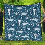 cute shark pattern dhcdhc dt1910 quilt blanket d2316593