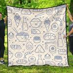 cute sushi icon pattern dhcdhc dt1910 quilt blanket d2316198