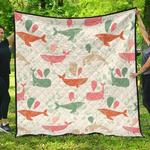 cute whale pattern dhcdhc dt1910 quilt blanket d2316284