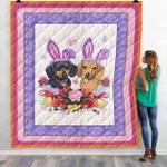 dachshund bunny dachshund 3d customized quilt d2312745