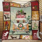 dachshund dog christmas hur quilt bl d2389179
