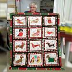 dachshund dog christmas quilt blanket abc07112062 d2316103
