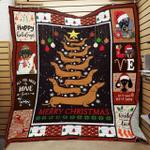 dachshund dog christmas quilt blanket abc07112308 d2316602