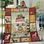 dachshund dog christmas quilt blanket abc07112410 d2316309