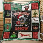 dachshund dog christmas quilt d2385787