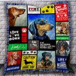 dachshund dogs quilt blanket a159 d2322141