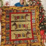 dachshund fabric pattern quilt blanket great customized blanket gifts for birthday christmas