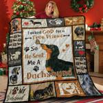 dachshund friend together 3d customized quilt d2314805