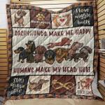 dachshund happy 3d customized quilt d2315280