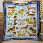 dachshund happy quilt d2386283