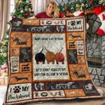 dachshund ll light it up 3d customized quilt d2315251