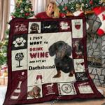 dachshund lovely v1 qe 3d customized quilt d2314366