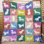 dachshund polka dot awesome jfj quilt snu d2388006