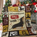 dachshund w light it up 3d customized quilt d2313407
