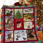 dachshunds christmas dachshund doxie wiener dog lovers cl291220333mi quilt blanket d2316357