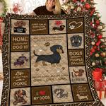 dachshunds happy puppy dachshund doxie wiener dog lovers cl291220287mi quilt blanket d2316526