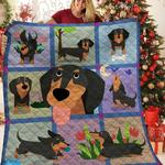 dachshunds in my home dachshund doxie wiener dog lovers cl291220146mi quilt blanket d2316114