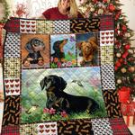dachshunds lovely dachshund doxie wiener dog lovers cl291220233mi quilt blanket d2315575