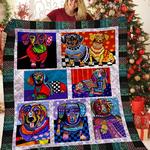 dachshunds pattern dachshund doxie wiener dog lovers cl291220266mi quilt blanket d2316567