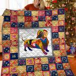 dachshunds pattern dachshund doxie wiener dog lovers cl291220305mi quilt blanket d2316632