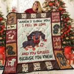 dachshunds smile and you fallen in love dachshund doxie wiener dog lovers cl291220380mi quilt
