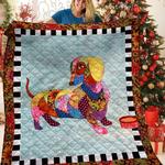 dachshunds stylized dachshund doxie wiener dog lovers cl291220364mi quilt blanket d2316265