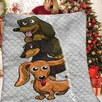 dachshuns 3d customized quilt tuh87354 plen2407 d2313442