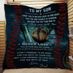 dad to son never lose blanket th0907 quilt d2358041