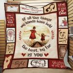 daughter and mom i love you to the moon and back quilt blanket great customized gifts for birthday