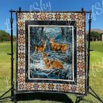 dazed yellow deer dd25090104cl quilt blanket d2318384