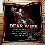 dear wife thanks for being my wife blanket th0907 quilt d2317722