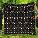 deer christmas new year pattern argyle dhcdhc dt1910 quilt blanket d2317104