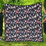 deers winter christmas pattern dhcdhc dt1910 quilt blanket d2317335