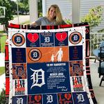 detroit tigers to my daughter love dad quilt d2387082