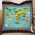 dinosaur world map quilt d2384433