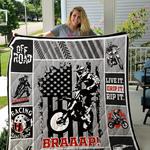 dirt bike live it grip it rip it quilt blanket great customized gifts for birthday christmas