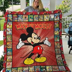 Disney Mickey Mouse Quilt Blanket Mickey Mouse Gift Birthday For Fan Lovers