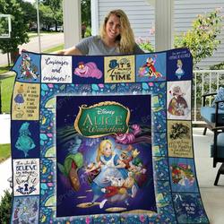 DisneyS Alice In Wonderland Quilt Blanket Premium Gift Idea For Fan