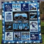 diving girl blanket th1307 quilt d2350321