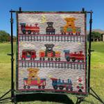 dog and train dhckl0909 quilt blanket d2317041