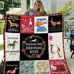 dog dachshund quilt blanket beeqt5054 quilt d2323721