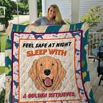 dog golden retriever feel safe at night blanket th1807 quilt d2358073