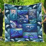 dolphin in heart zs 3d customized quilt d2314557