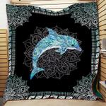 dolphin mandala pattern hippie lover quilt d2383439