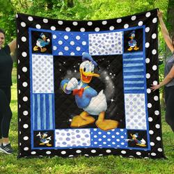 Donald Duck Funny Cartoon Fan Gift Idea Quilt