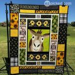donkey and sunflowers quilt blanket lk08 quilt d2321668