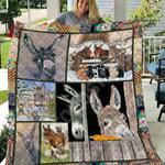 donkey on farm quilt blanket great customized gifts for birthday christmas thanksgiving perfect